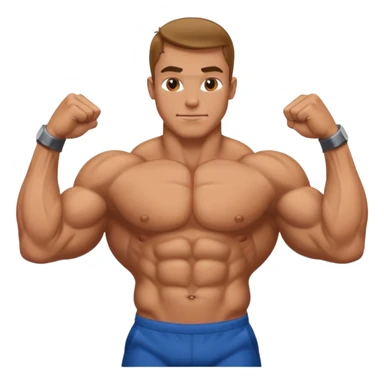 bodybuilder posing sticker