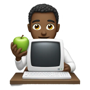 man with apple computer sticker