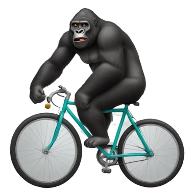 Gorilla nuts gripping a bicycle  sticker