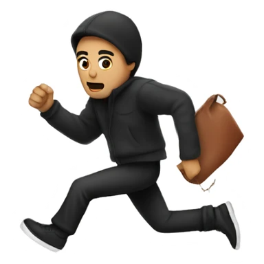 person from mexico running from a thief sticker