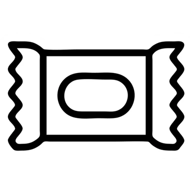 wrapped snack, minimalist line art, simple, clean look sticker