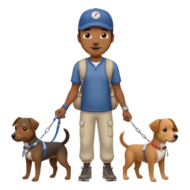 Dog Walker black man sticker