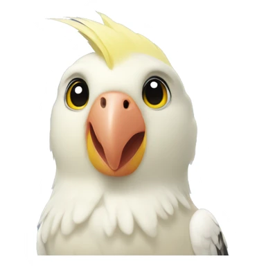 Lutino cockatiel sticker