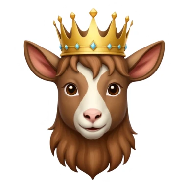 Goat with a crown sticker