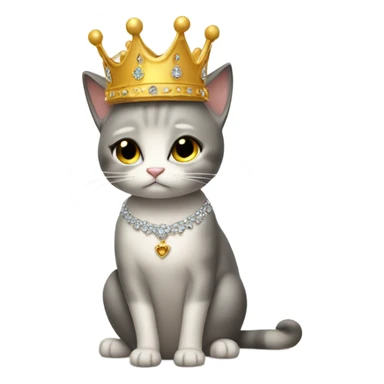 princess cat crying sticker