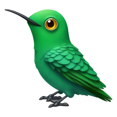 emoji de un colibrí en su nido con los ojos cerrados  sticker