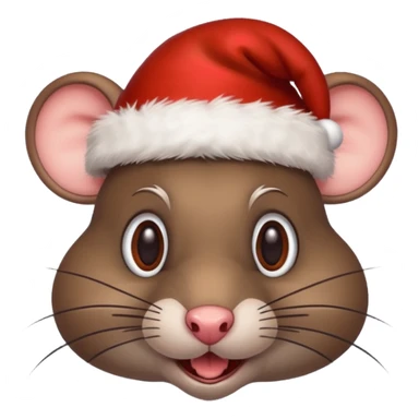Crazy swamp  rat with Christmas hats sticker