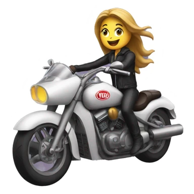 Virgin mart riding a motorcycle  sticker