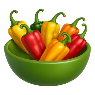 peppers in bowl sticker