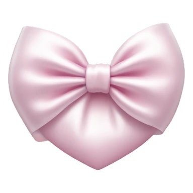 white satin bow on a pink heart sticker