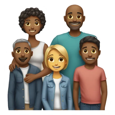 Happy family love  sticker