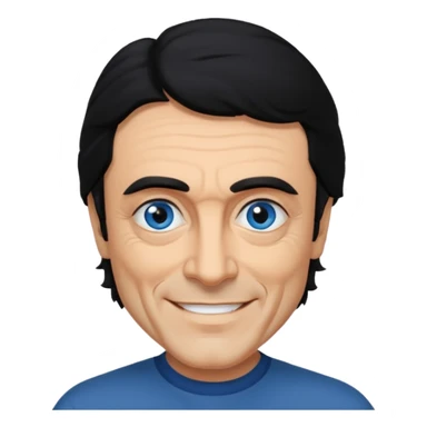 Ian McShane with blue eyes, black hair sticker