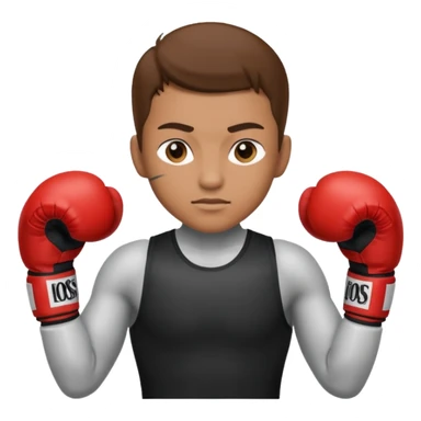 athlete in boxing gloves sticker