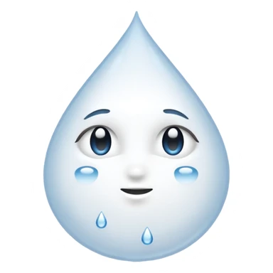 Pure white Sweat Droplets emoji sticker