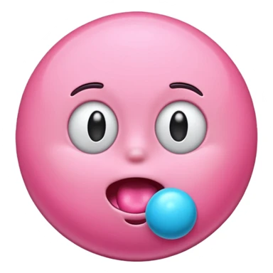 Emoji blowing bubblegum sticker
