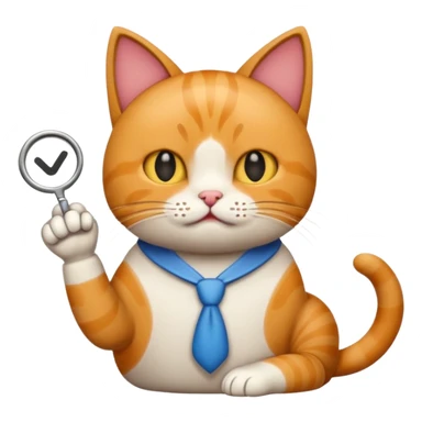 A Cat saying task is done. sticker