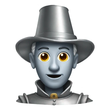 Tin man with pointy hat sticker