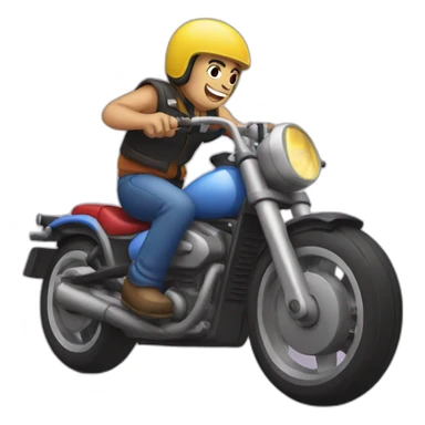 Wheeling en moto sticker