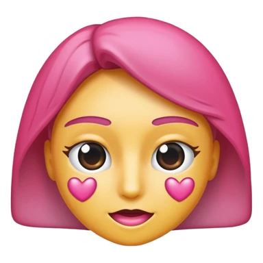 Coração emoji de coração metade rosa escuro e metade branco coração  sticker