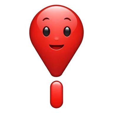 exclamation mark full red sticker