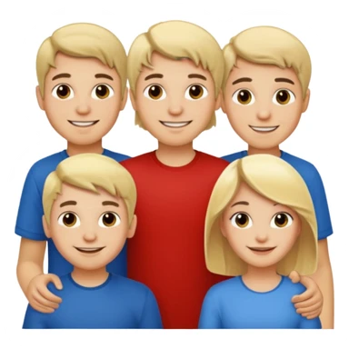 2 italian boys with 1 blonde girl in middle sticker