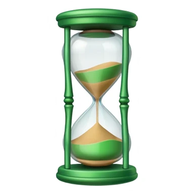 hourglass morphing emoji fading into checkmark emoji sticker