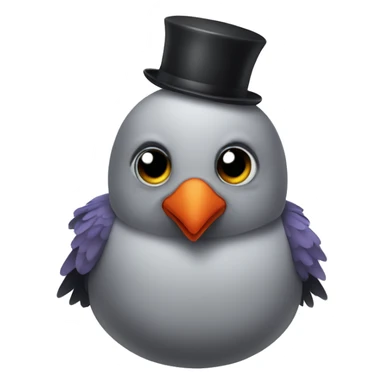 Pigeon in a clown costume sticker