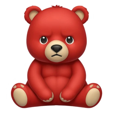 red bear serious sticker