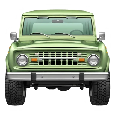 light green classic ford bronco sticker