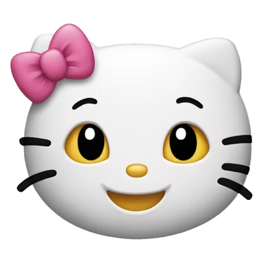 Hello kitty smiling sticker