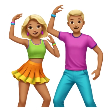 Dancing two people  sticker