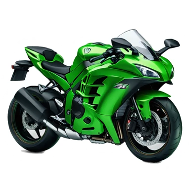 green kawasaki ninja H2 sticker