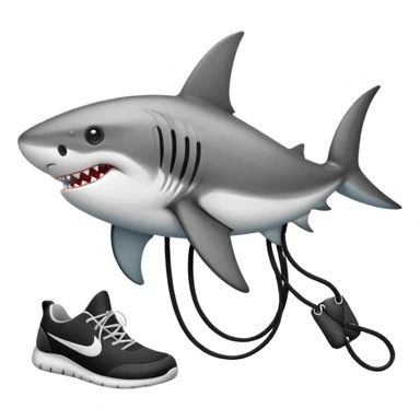Tiburón con zapatos sticker