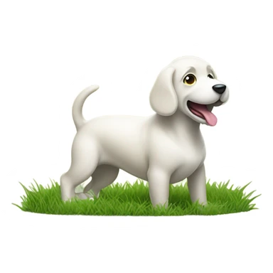 Dog taking a dump sticker