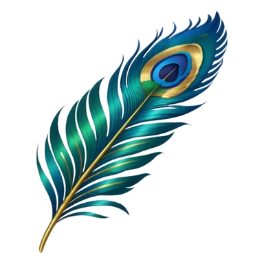 Make an peacock feather emoji. Like the reference image there is an peacock feather  sticker