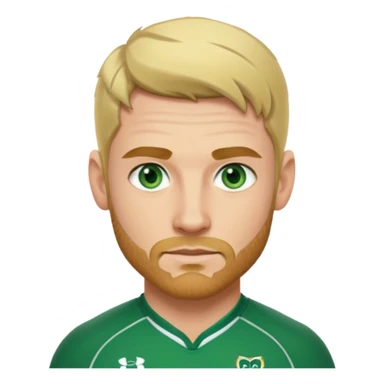 irish rugby player with blond stubble sticker