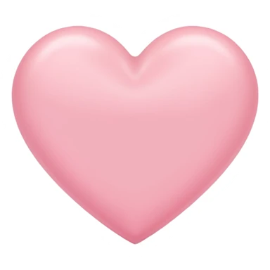 Light baby pink heart with no face sticker