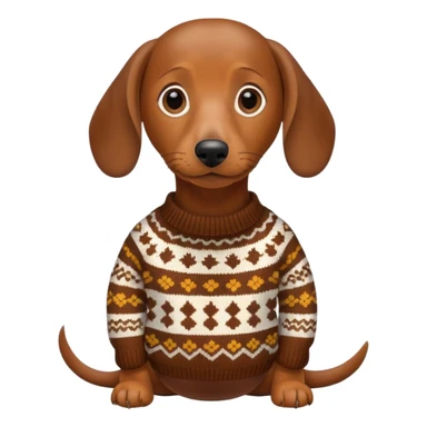 Dachshund wearing a sweater sticker