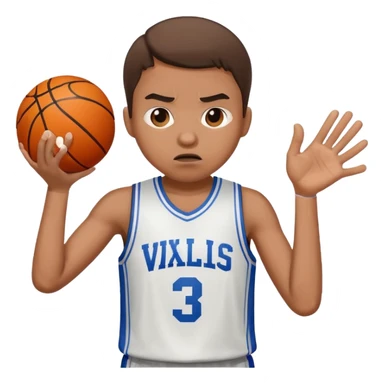 a person shooting a basketball and missing sticker