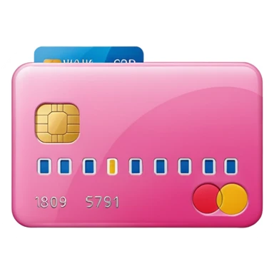mix pink and white bank and credit card sticker