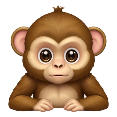 Cute Grumpy monkey sticker