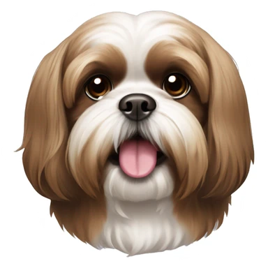 a brown shih tzu dog without sticking his tongue out sticker