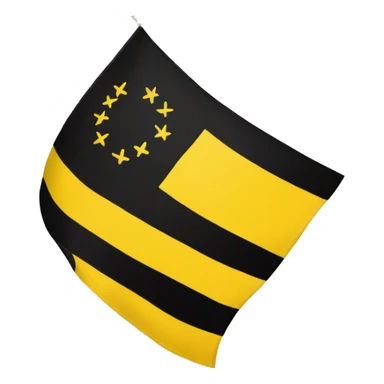 Yellow black flag sticker