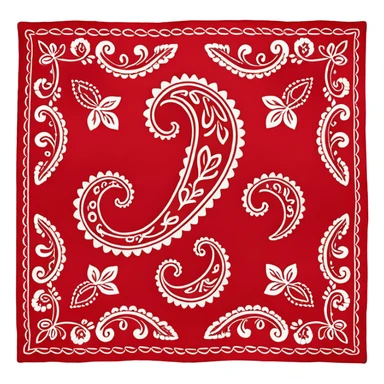 bandana,Red paisley. sticker
