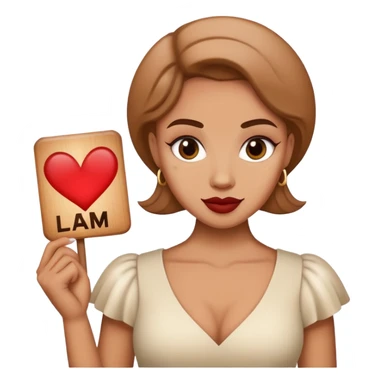 Lady with I love Liam baker sign sticker