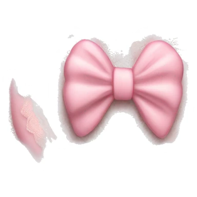 light pink heart with bow with lace and frills  sticker