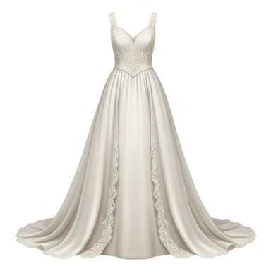 White wedding dress sticker