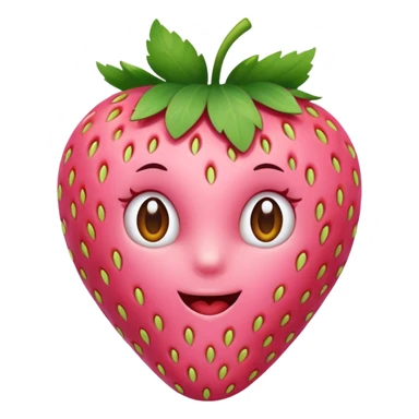 Pink strawberry  sticker