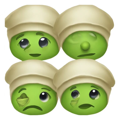 a single Brussel sprout Christmas hat sticker