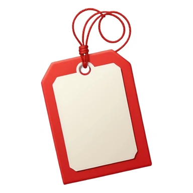 red white Price tag sticker